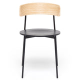 Friday Dining Chair Natural, Black Backseat - No arms