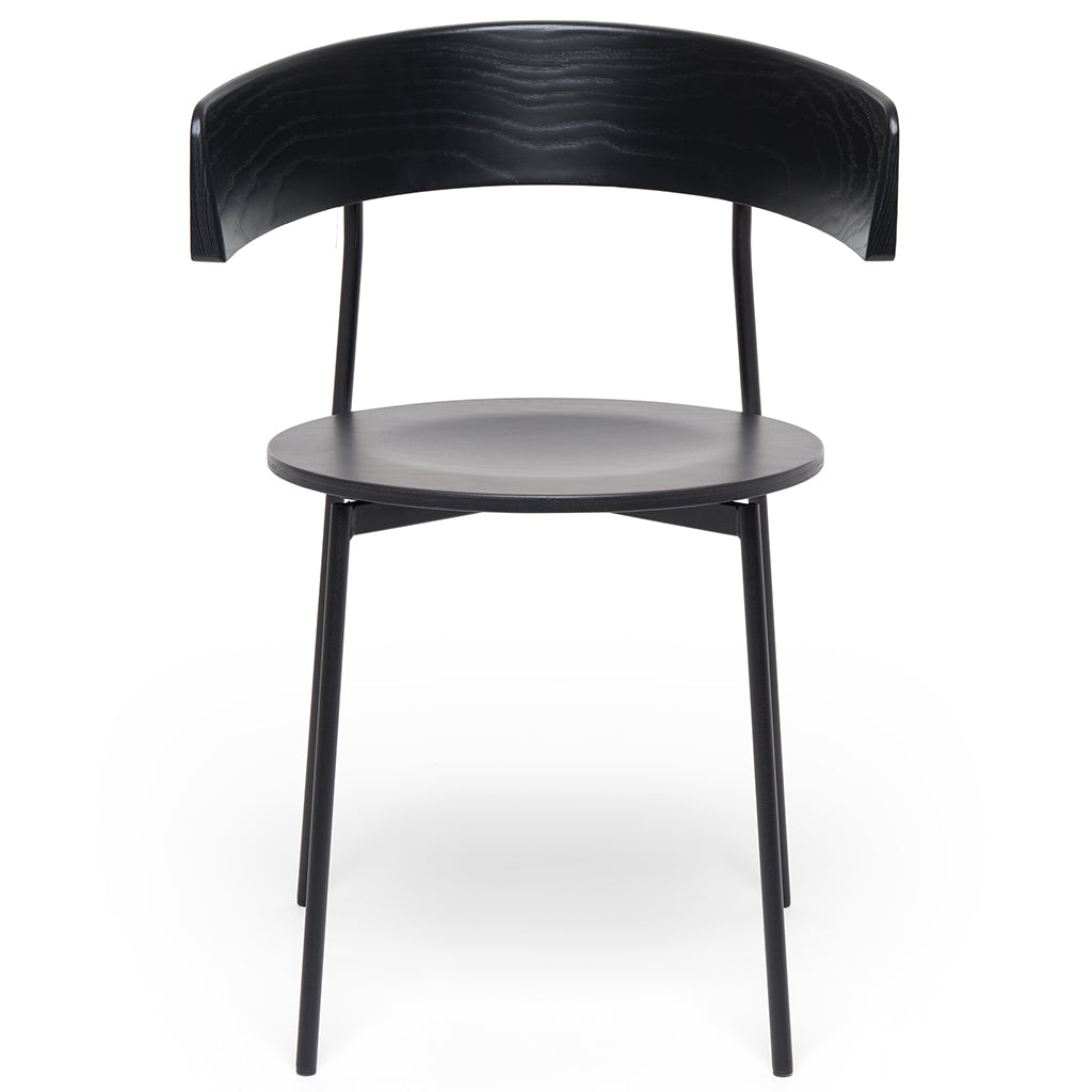 Friday Dining Chair Black, Black Backseat - With arms