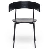Friday Dining Chair Black, Black Backseat - With arms