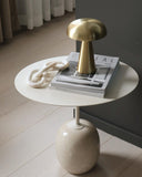 Lato Side Table LN9 Oval - Ivory White & Crema Diva Marble