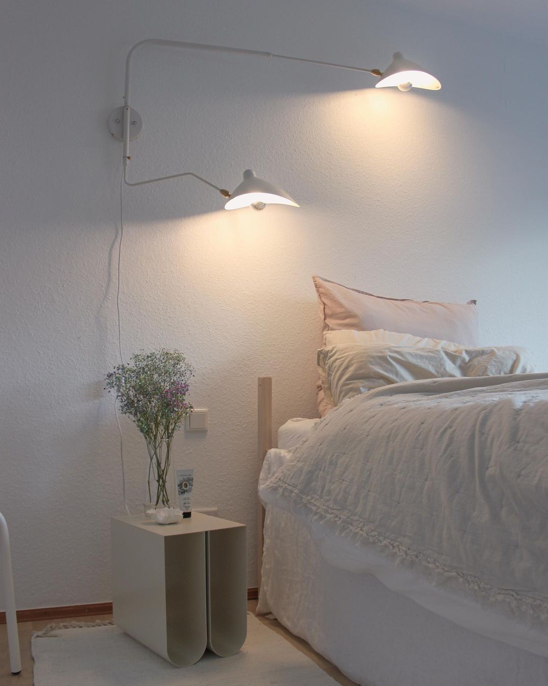 Curved Side Table - Beige