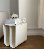 Curved Side Table - Beige
