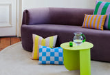 Stripes cushion L green/purple