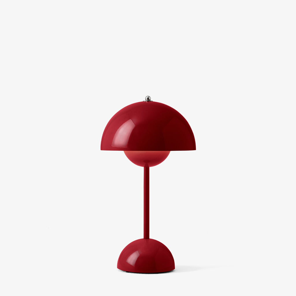 Flowerpot Portable Table Lamp VP9 - Vermilion Red
