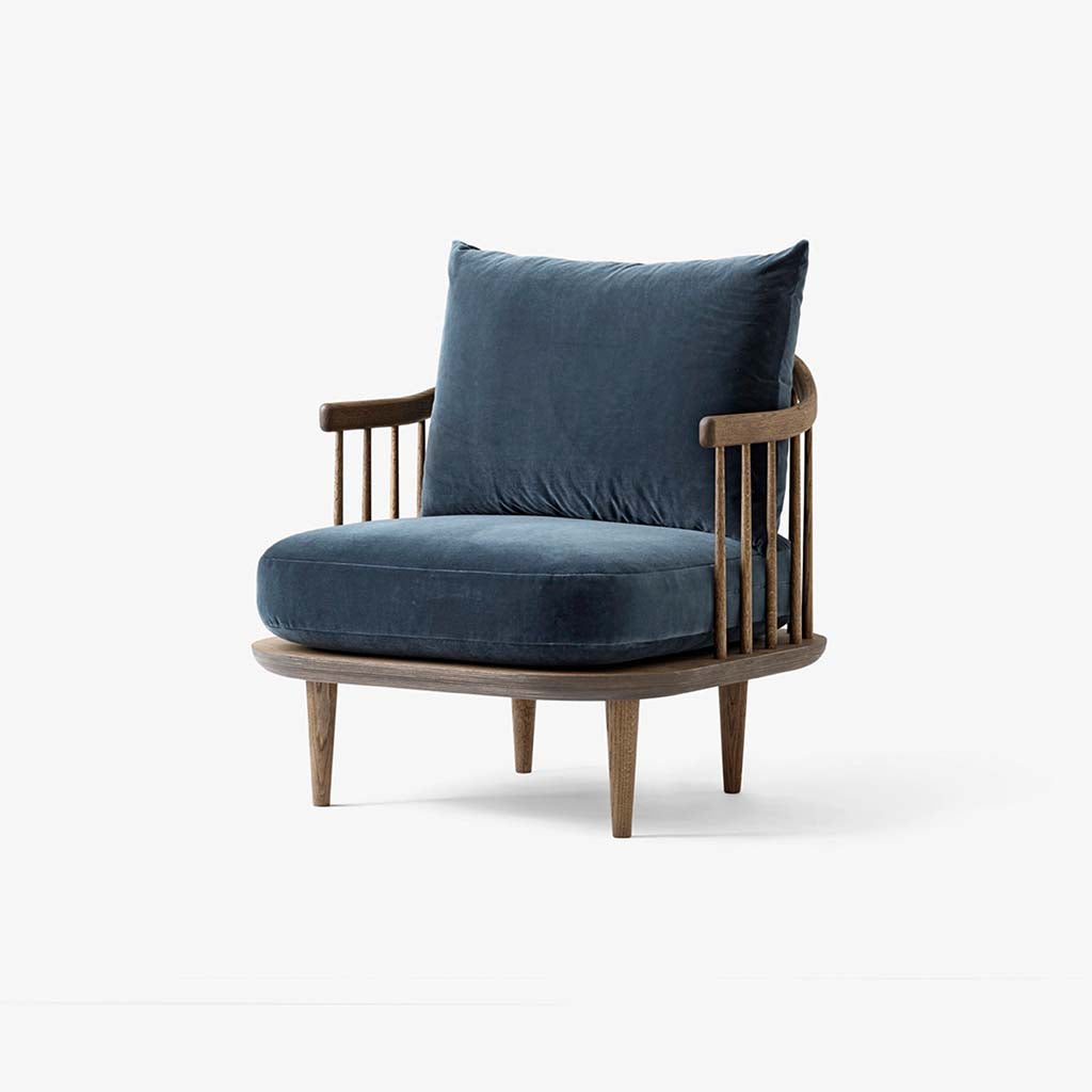 Fly Lounge Chair SC10 - Smoked Oiled Oak w. Velvet 10 Twilight