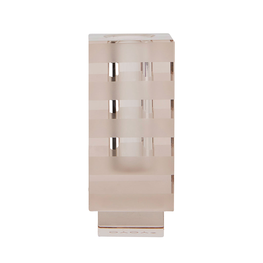 Graphic Candleholder - Light Brown