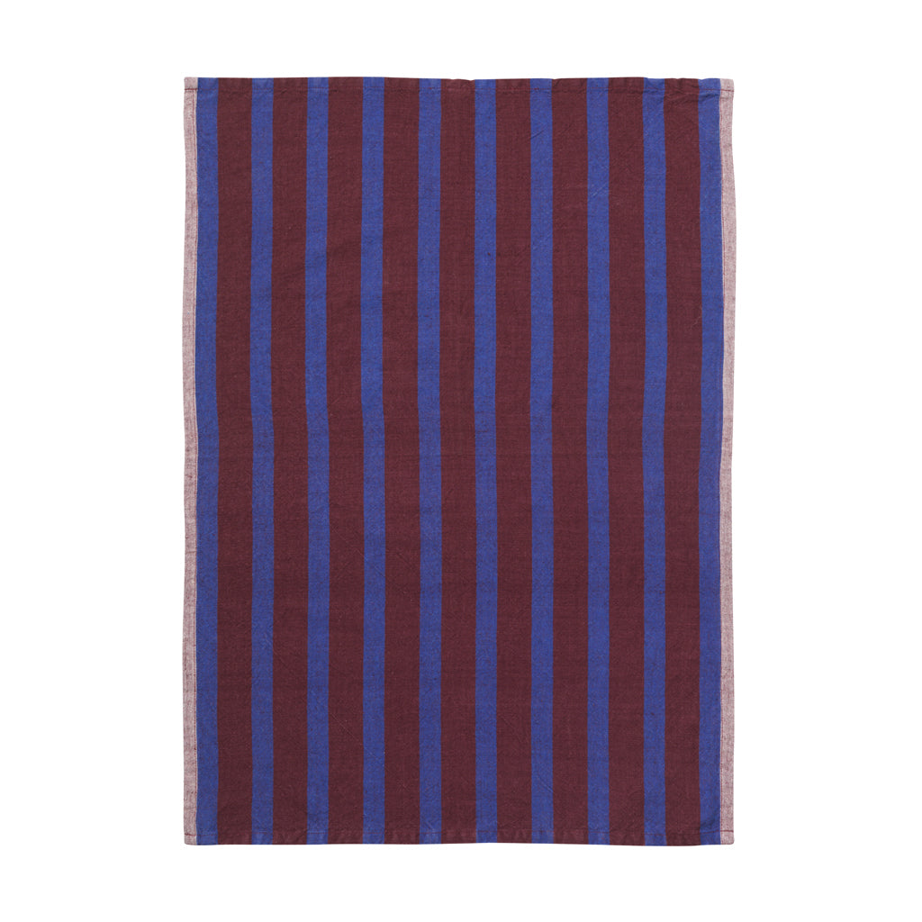 Hale Tea Towel - Brown/Navy Blue