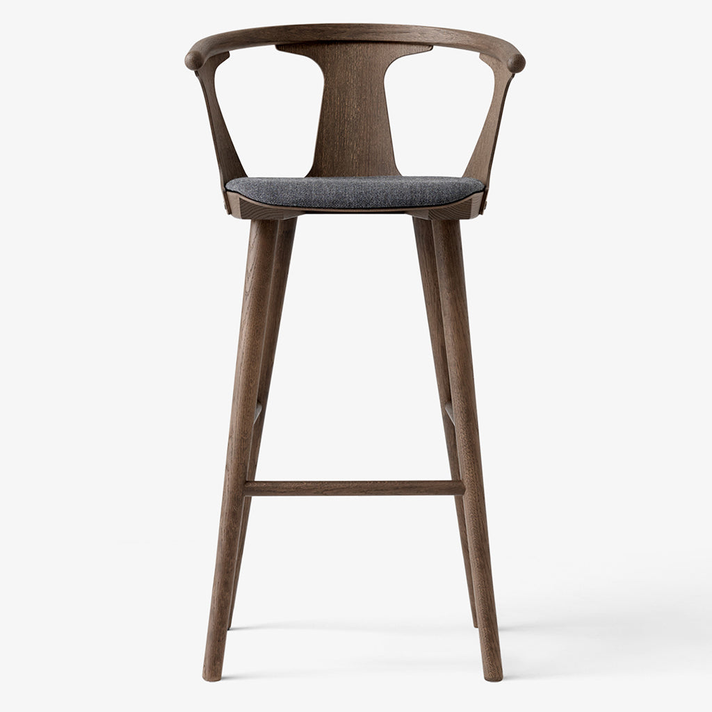 In Between SK10 Bar Stool - Smoked Oiled Oak, upholstered