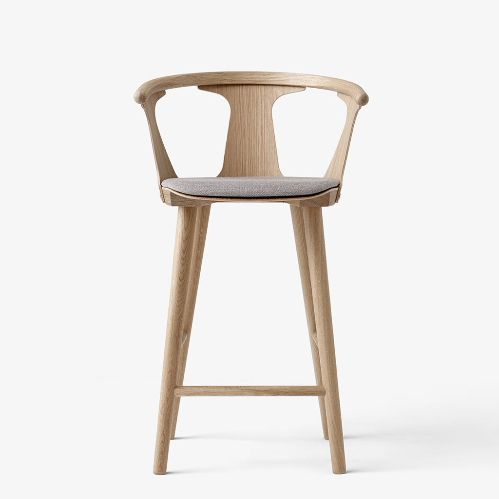 In Between SK8 Counter Stool - Oiled Oak, upholstered