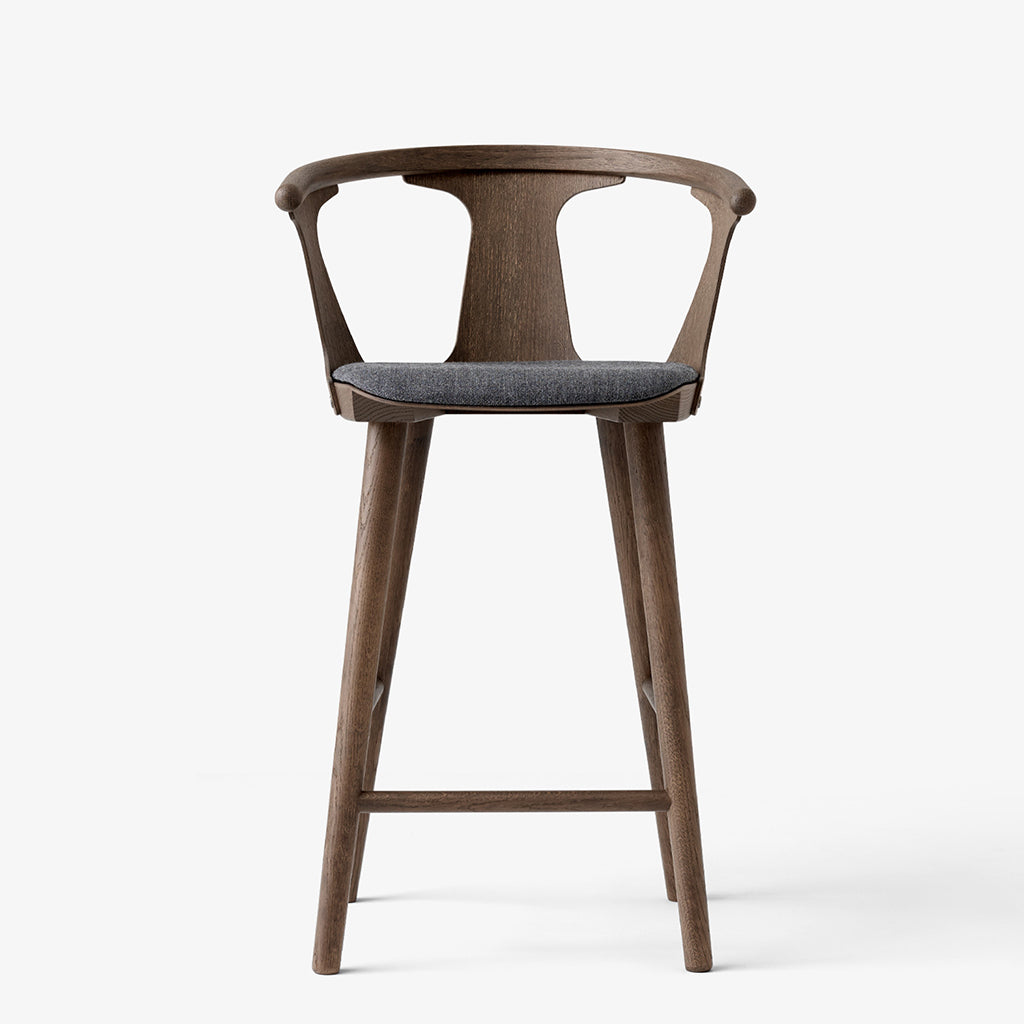 In Between SK8 Counter Stool - Smoked Oiled Oak, upholstered