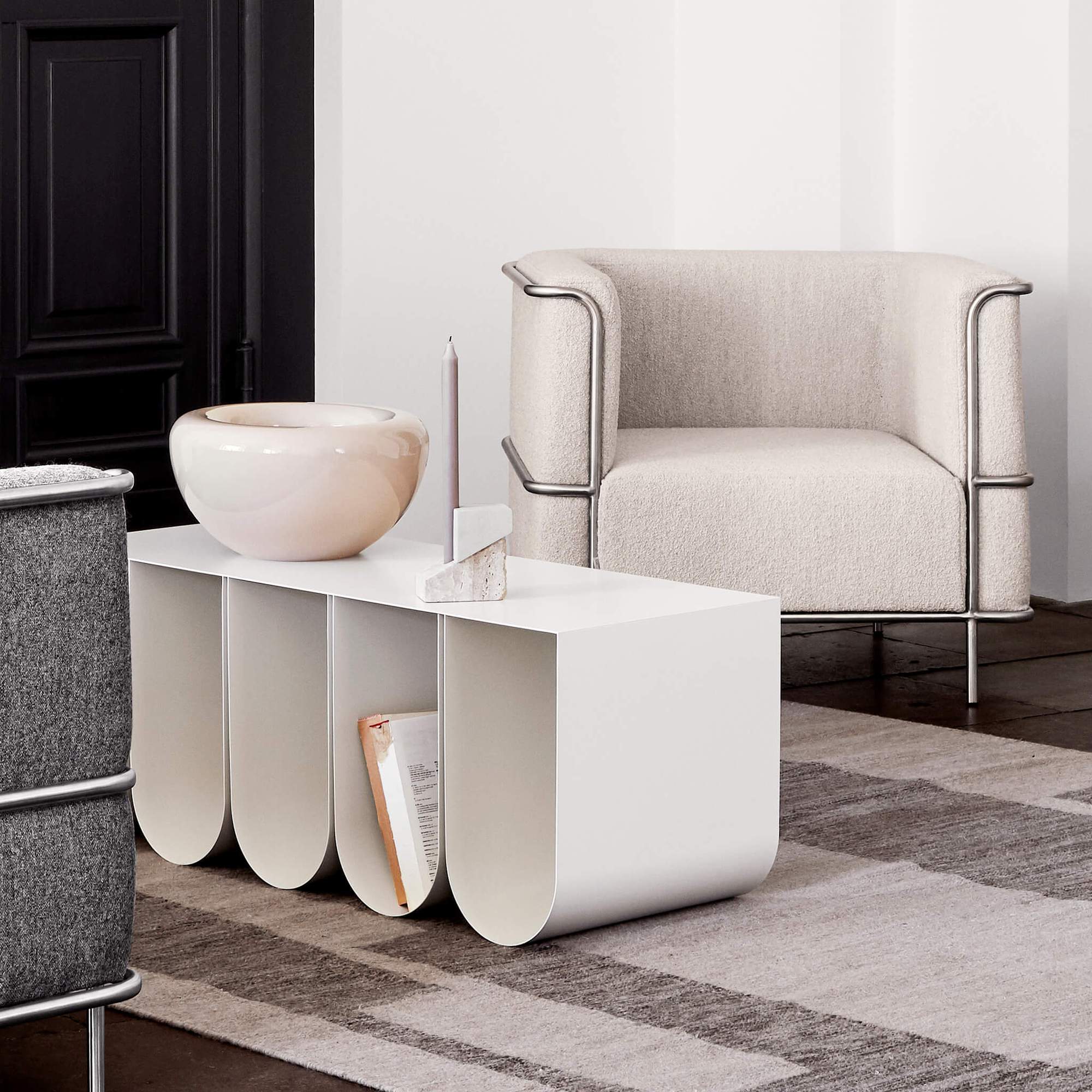 Curved Bench | Beige