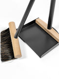 Long Handled Dustpan & Broom Set - Black