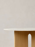 Androgyne Dining Table 120, Natural Oak / Kunis breccia sand