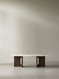 Androgyne Lounge Table, Dark stained Oak / Calacatta Viola marble
