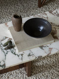 Androgyne Lounge Table, Walnut / Calacatta Viola marble