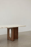 Androgyne Lounge Table, Walnut / Kunis breccia sand