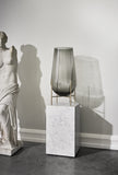 Plinth Tall - White marble carrara