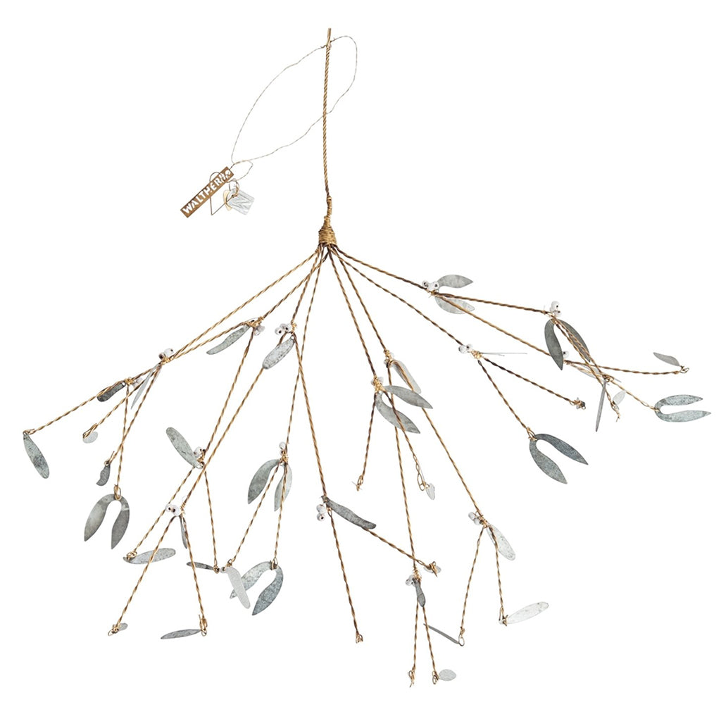 Ornament Misteltoe - zinc, alamă & perle