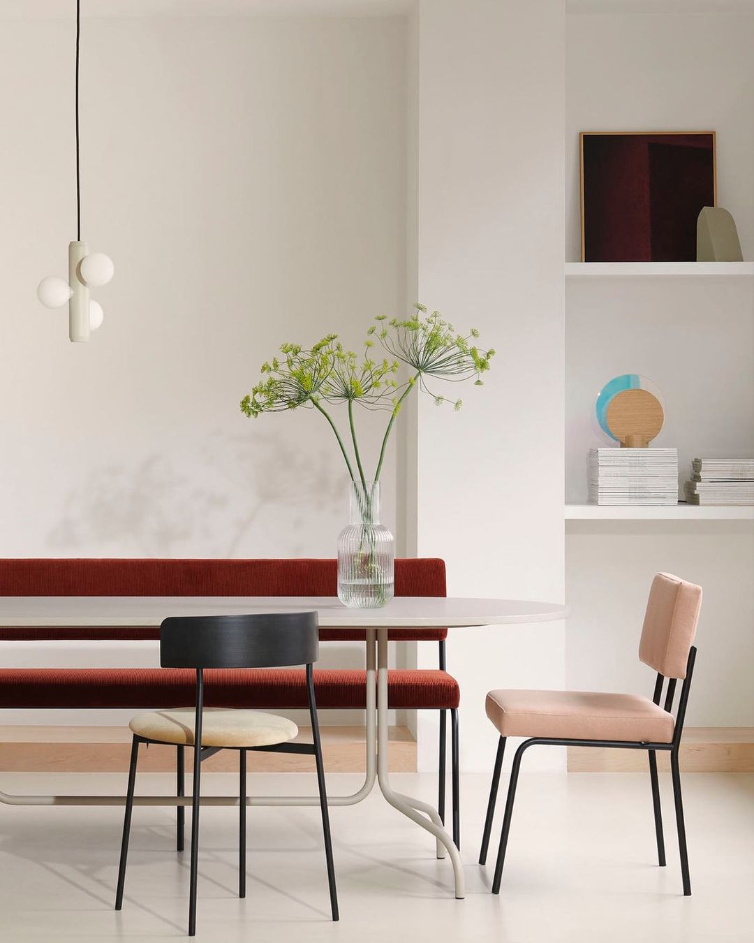 Friday Dining Chair Black - Upholstered seat, No arms