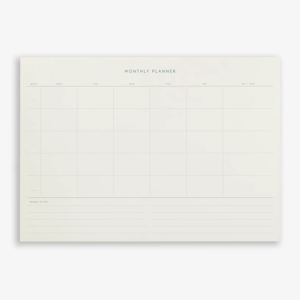 Monthly Planner Notepad A4