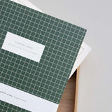 Large Notebook - Check Sage Green