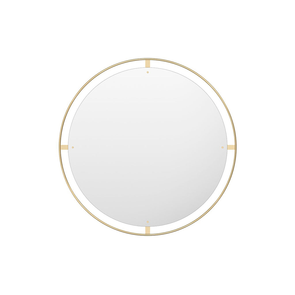 Nimbus Mirror, Ø110 - Polished brass