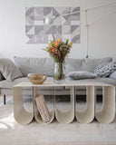 Curved Bench | Beige