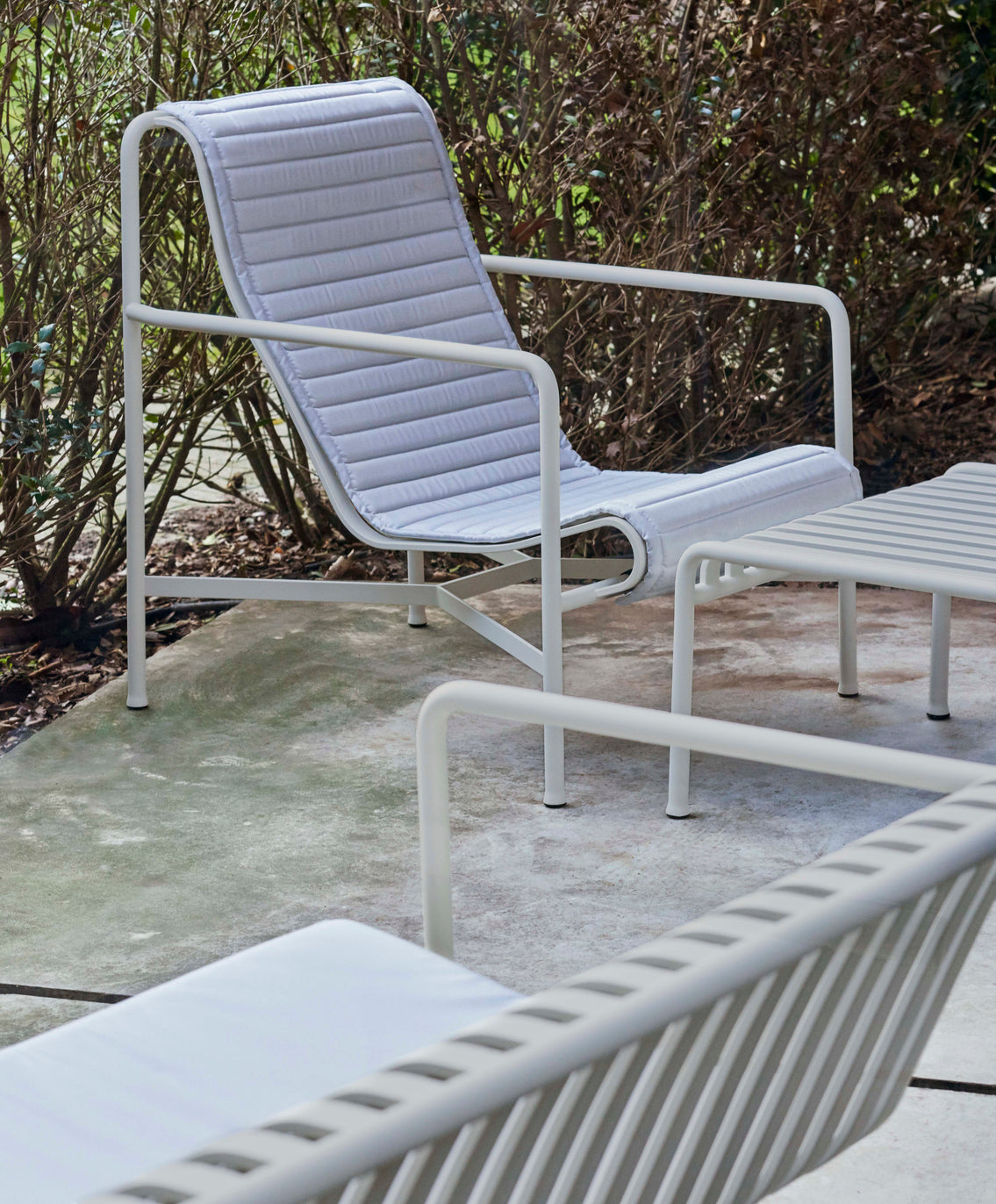 Quilted Cushion for Palissade Lounge Chair High - Sky grey