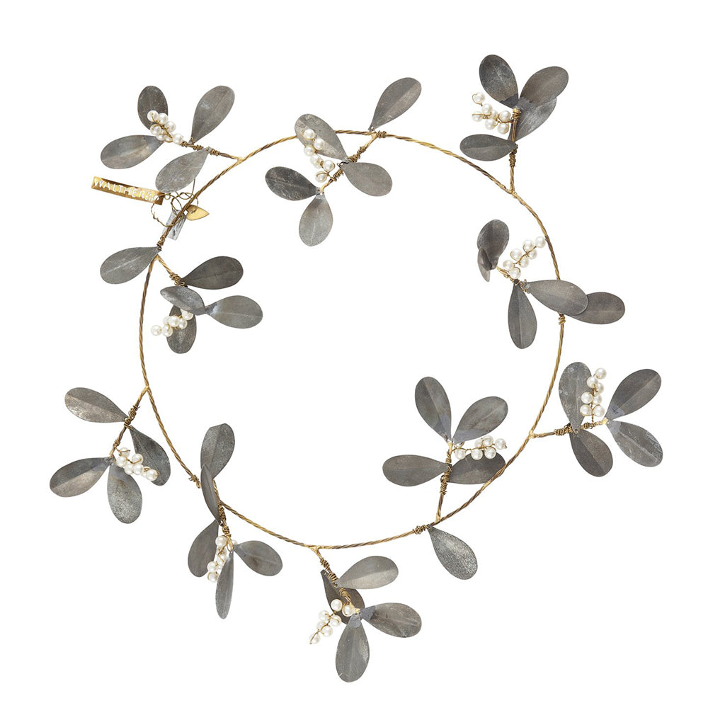 Ornament Snowberry Wreath, Mare - zinc