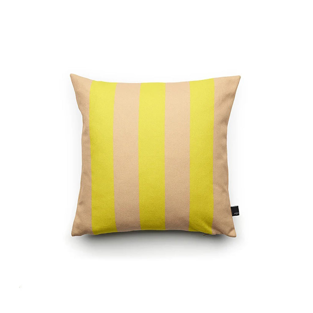 Stripes cushion M yellow/sand