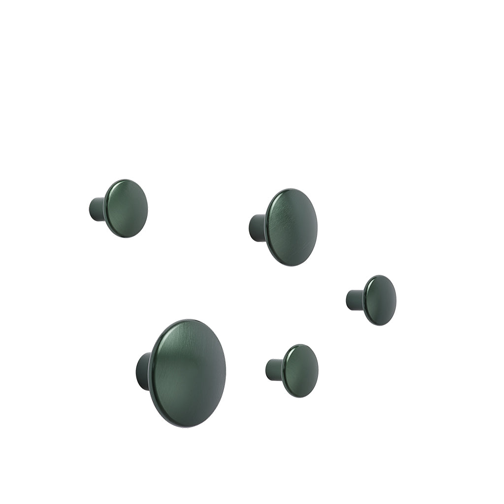 Dots Metal Set of 5 - Dark Green