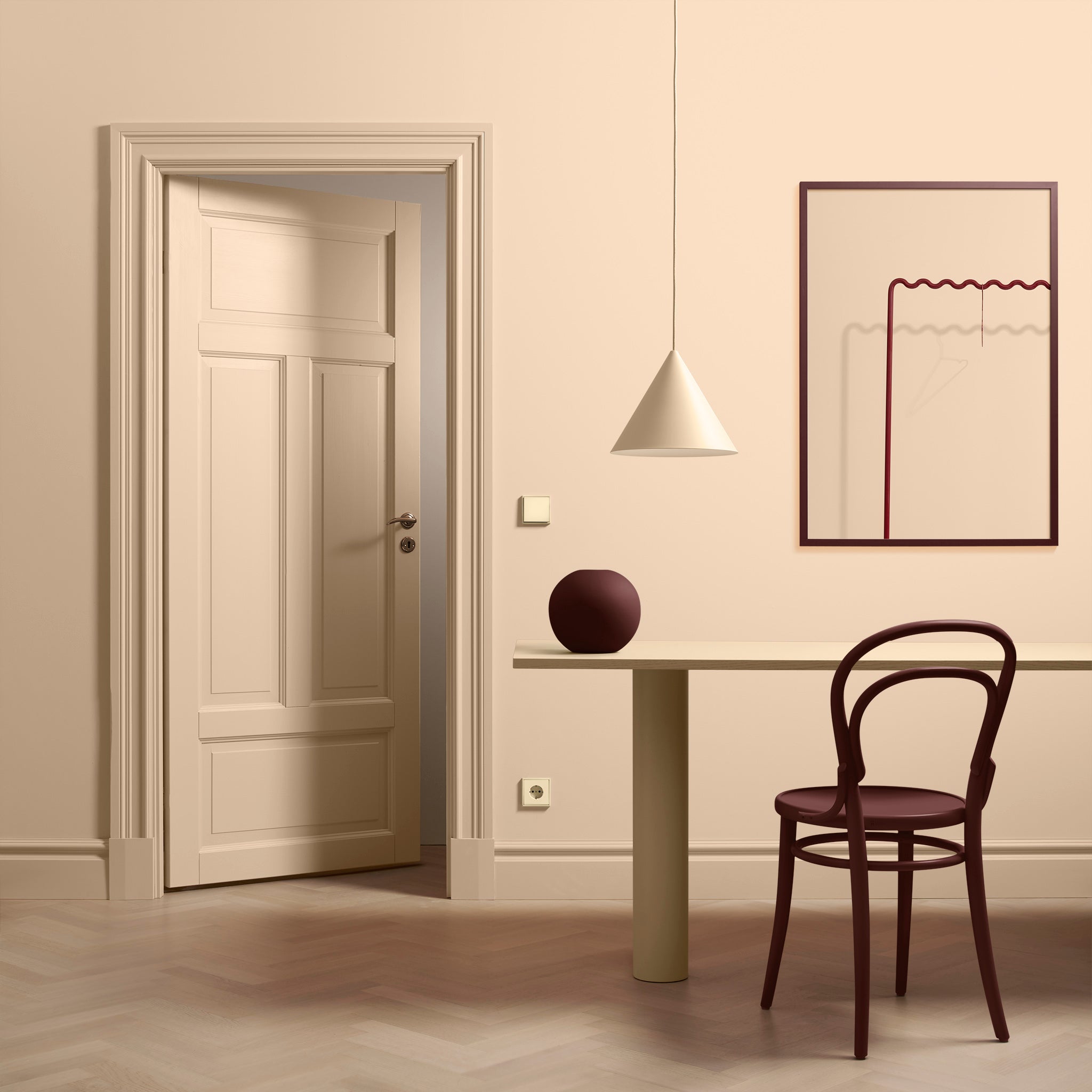 Cone Pendant 300 Creme
