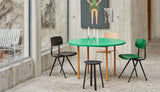 Two-Colour Round Dining Table - Ochre, Green