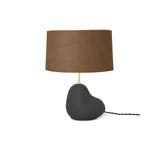 Hebe Lamp Small - Dark Grey with Curry Lampshade