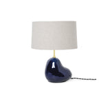 Hebe Lamp Small - Deep Blue with Natural Lampshade