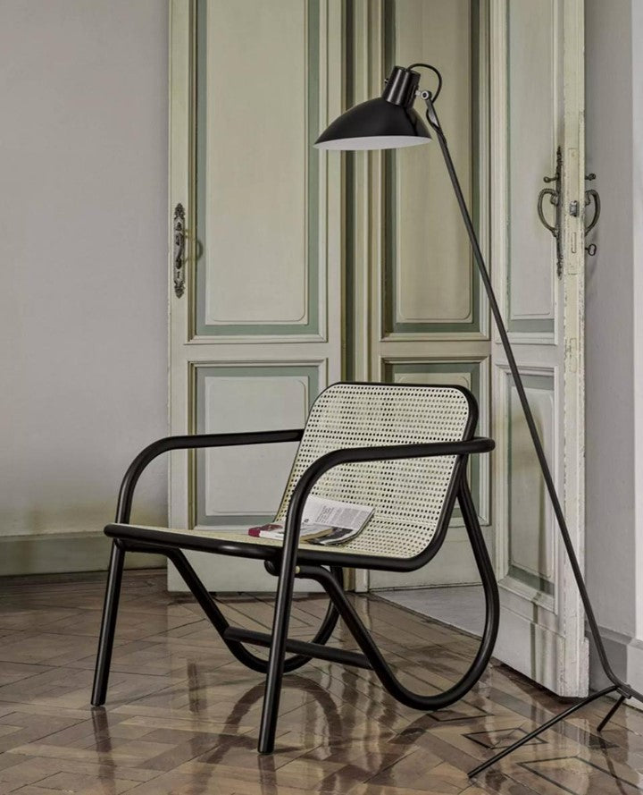 Lampadar VV Cinquanta - Structură neagră, reflector negru
