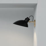 VV Cinquanta Wall - Brass mount, Black reflector