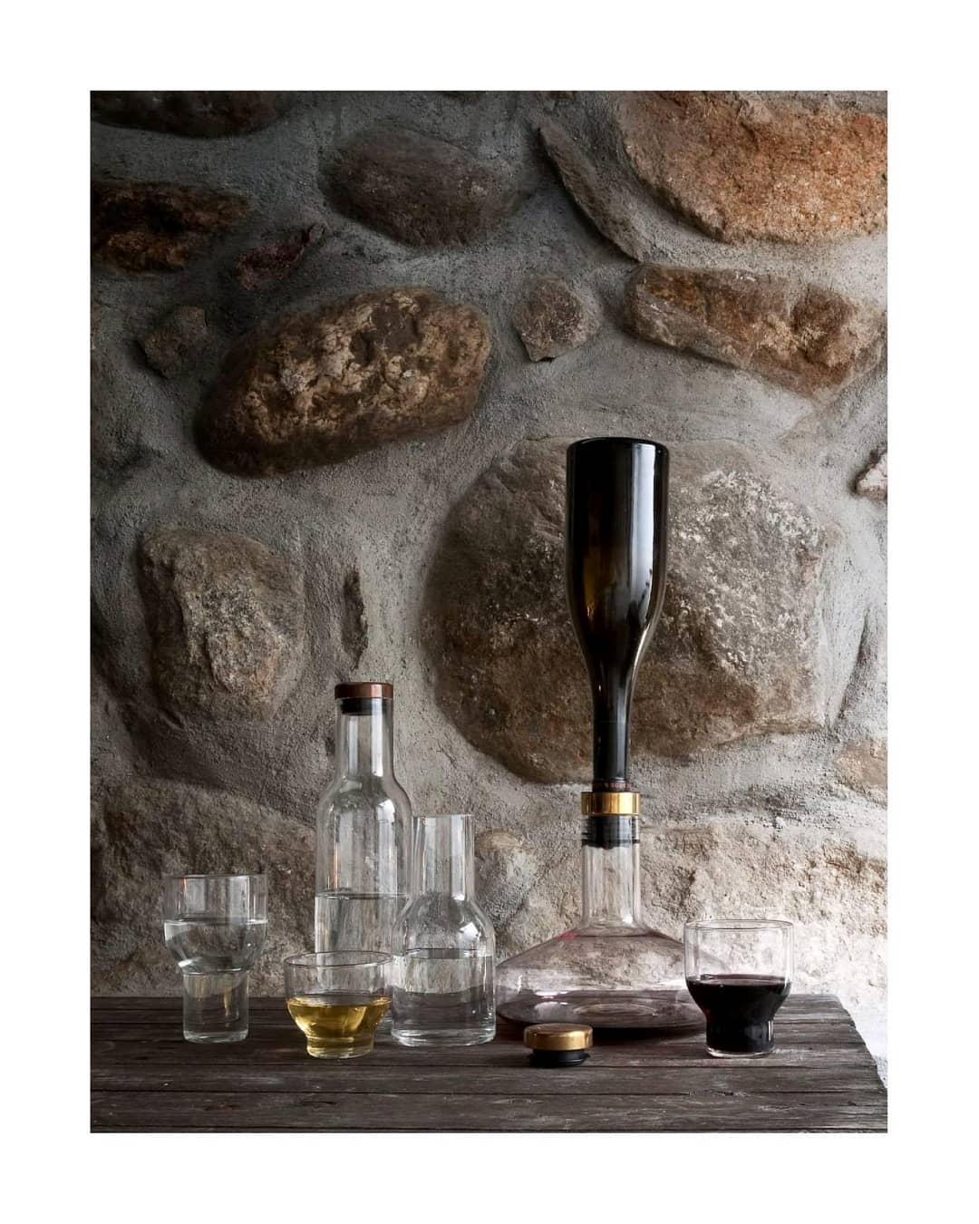 Decantor de vin, Deluxe - Alamă