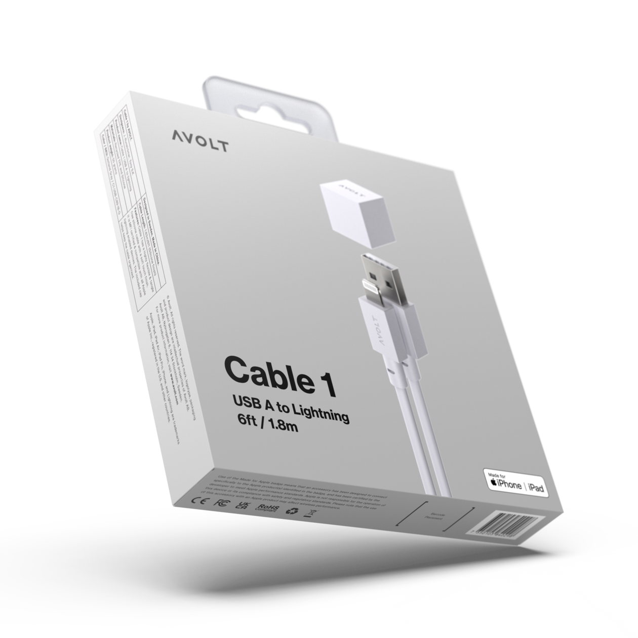 Cable 1 USB-A to Apple Lightning - Gotland Grey