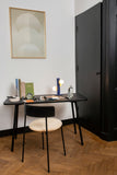 Friday Dining Chair Black - Upholstered seat, No arms